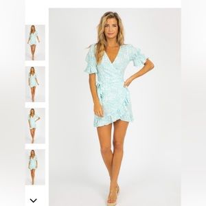 L’ABEYE Floral Wrap Mini Dress